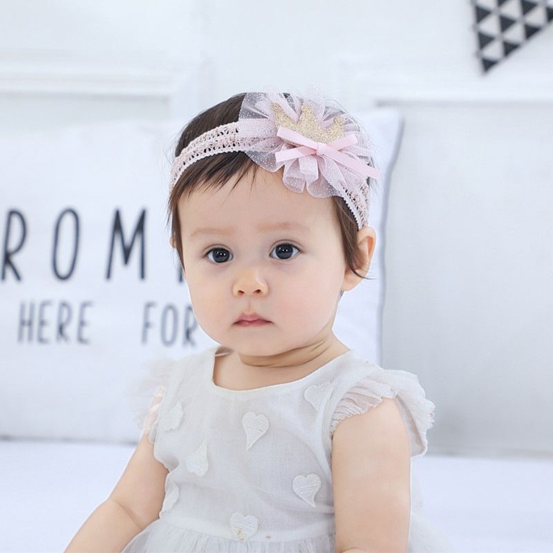 (Pimenova) bandana bayi mahkota bandana bayi crown baby headband bando bayi