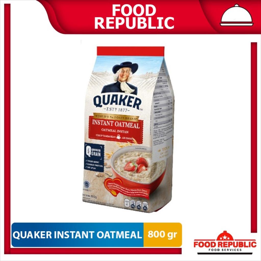 Quaker Instant Oatmeal Merah 800 Gr Creamy Tinggi Serat Sumber Protein