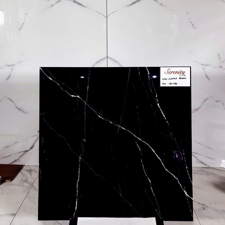 GRANITE LANTAI 60x60 CASTLE BLACK / SERENITY / GLOSSY