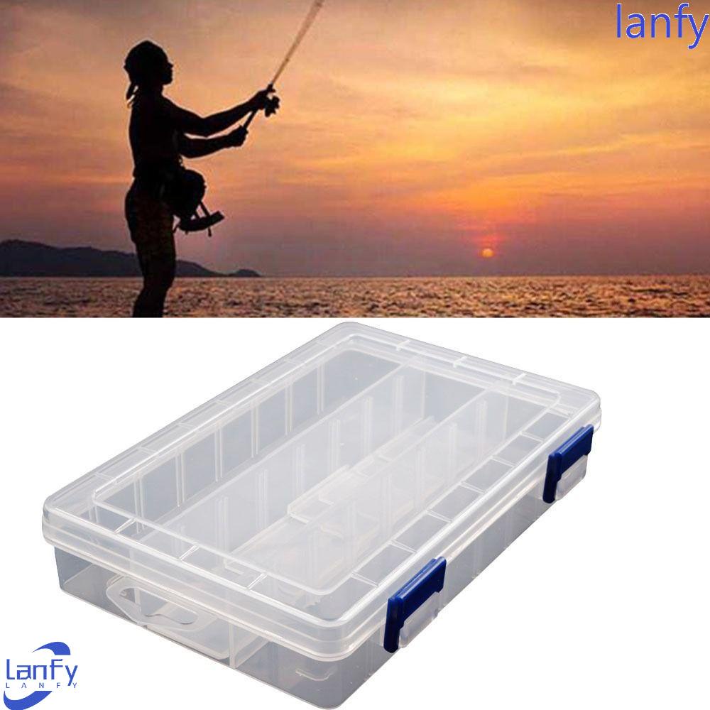 Lanfy Lure Box Kotak Penyimpanan Bening Aksesoris Pancing Fishing Tackle Box Umpan Aksesoris Hook Case Lure Storage Box Tempat Penyimpanan