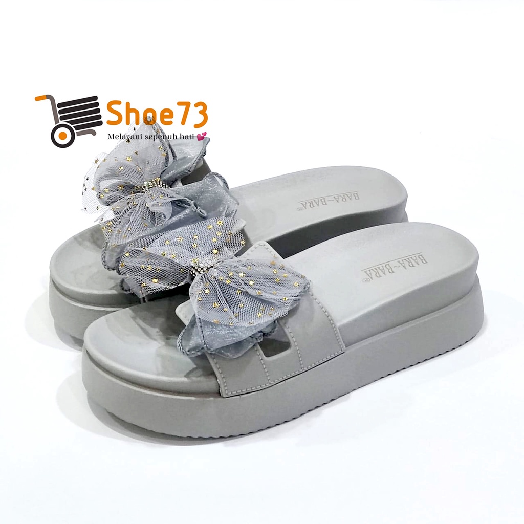 BARA-BARA 219 V-13 SIZE 36-40 ORIGINAL | Sandal Wedges Selop Jelly Pita Wanita | Sendal Kokop Impor