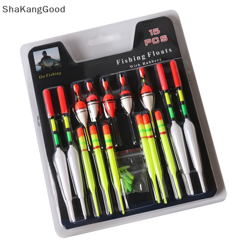 Selip 1set (15Pcs) Pelampung Vertikal Pelampung Pancing Laut Aneka Ukuran Untuk Terbanyak Type SKK