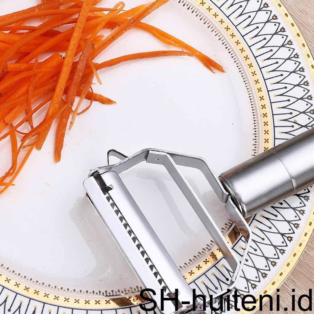 Cutter Pisau Gelombang Stainless Steel Pengupas Sayuran Anti Selip Kokoh Tahan Karat Perencanaan Parutan Dapur Rumah Staples