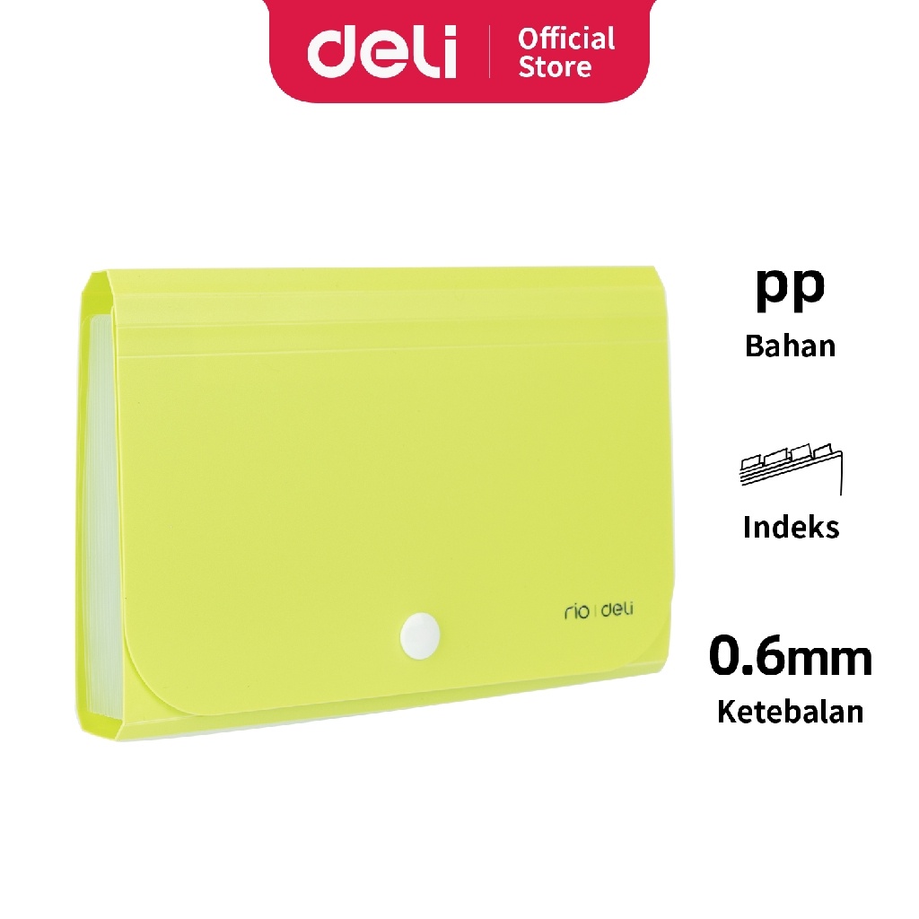 DODORY DELI010 Expanding File A6 12 Pembagi Dengan Tab Index Untuk Pengaturan yang Lebih Mudah