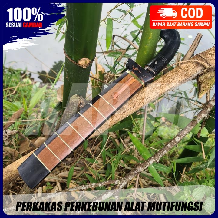 golok potong kayu dan bambu baja per asli super tajam Golok Polet Hitam Golok Baja per Tebas Dahan R