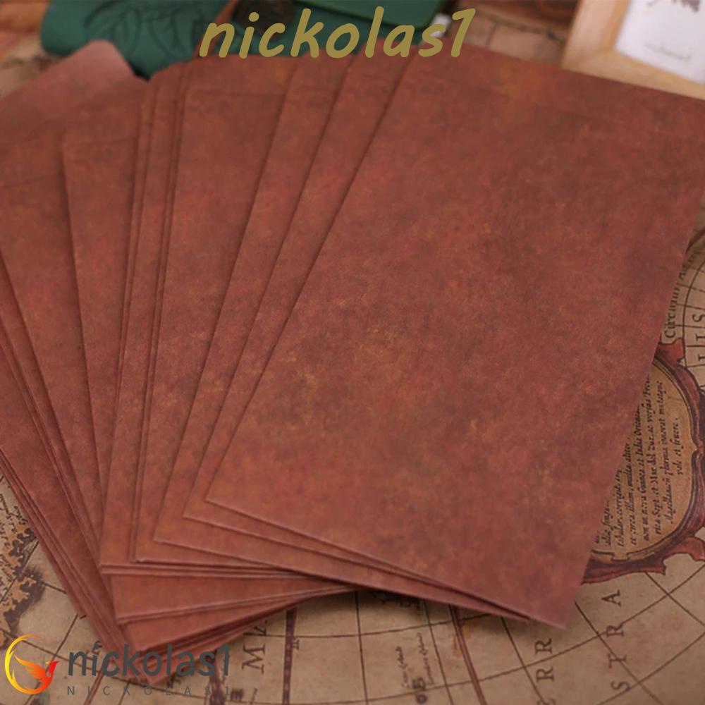 Nickolas1 Amplop Vintage Brown DIY Postcard Kreatif Gaya Lama Untuk Surat Amplop Hias