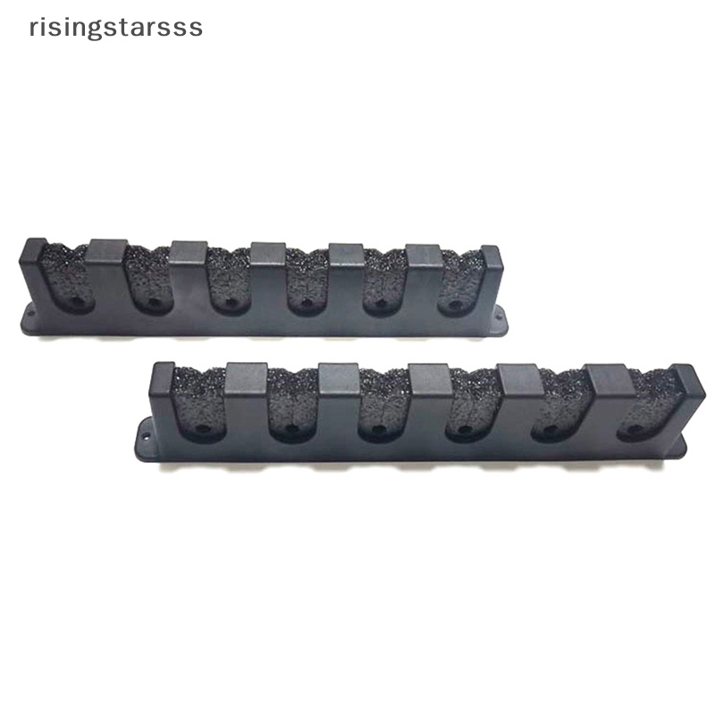 Rsid Span-new Tempat Pancing Stand Kit 6lubang Plastik ABS Hitam Tahan Aus Tahan Lama Horizontal Rak Tiang Dinding Jelly