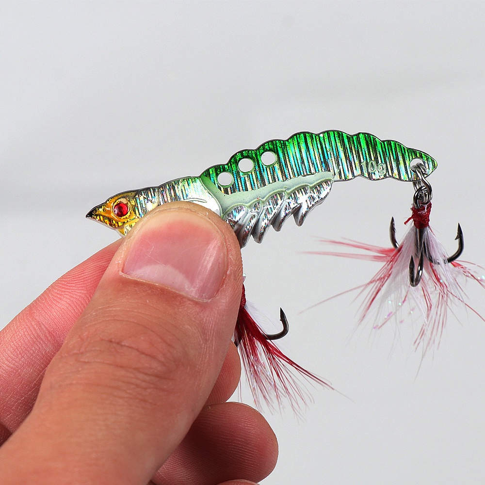 Jig Pancing 5g /7g /10g /14g Udang VIB Lure Metal Umpan Untuk Trout Bass Salmon Umpan Air Tawar Air Asin Tembakan Panjang