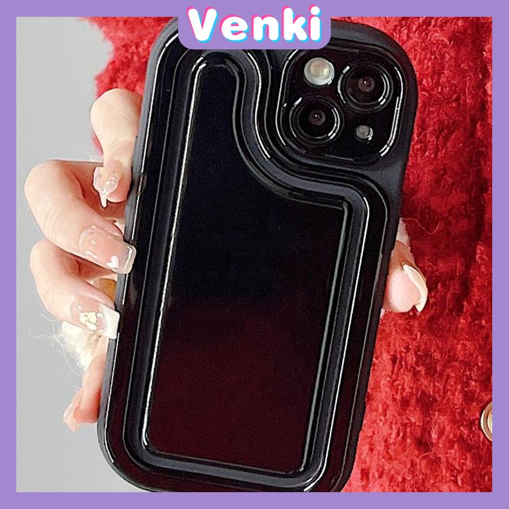 VENKI - Untuk iPhone 14 Pro Max iPhone Case Acrylic Hard Case Bening Case Airbag Tahan Guncangan Kamera Case Ungu Hitam Kompatibel dengan iPhone 13 Pro Max 12 Pro Max 11 Pro Max