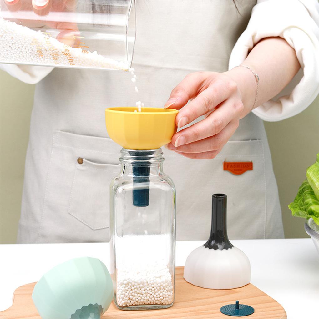 Corong Canning Fleksibel Portable Mulut Lebar Toples Makanan Reloading Isi Alat Dapur Draining Anti Percikan Aksesoris
