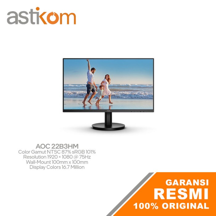 LED Monitor 22&quot; AOC 22B3HM 4ms 75hz FHD VA HDMI