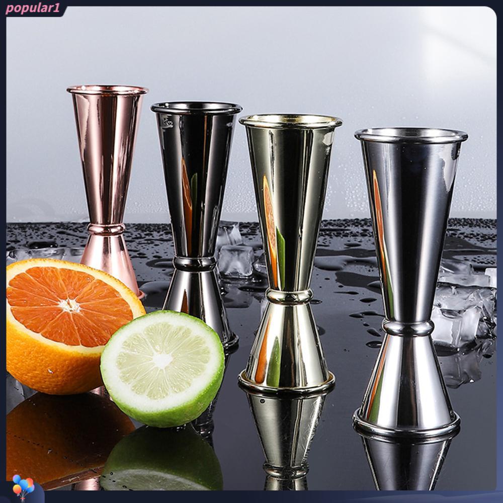 Populer 1oz 1.5oz Double Cocktail Jigger Double Spirit Bartender Dual Design Measure Cup Stainless Steel