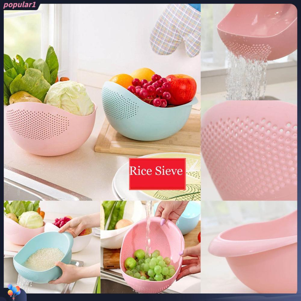 Populer Saringan Beras Baskom Drainer Kacang Saringan Saringan Alat Dapur Drain Basket