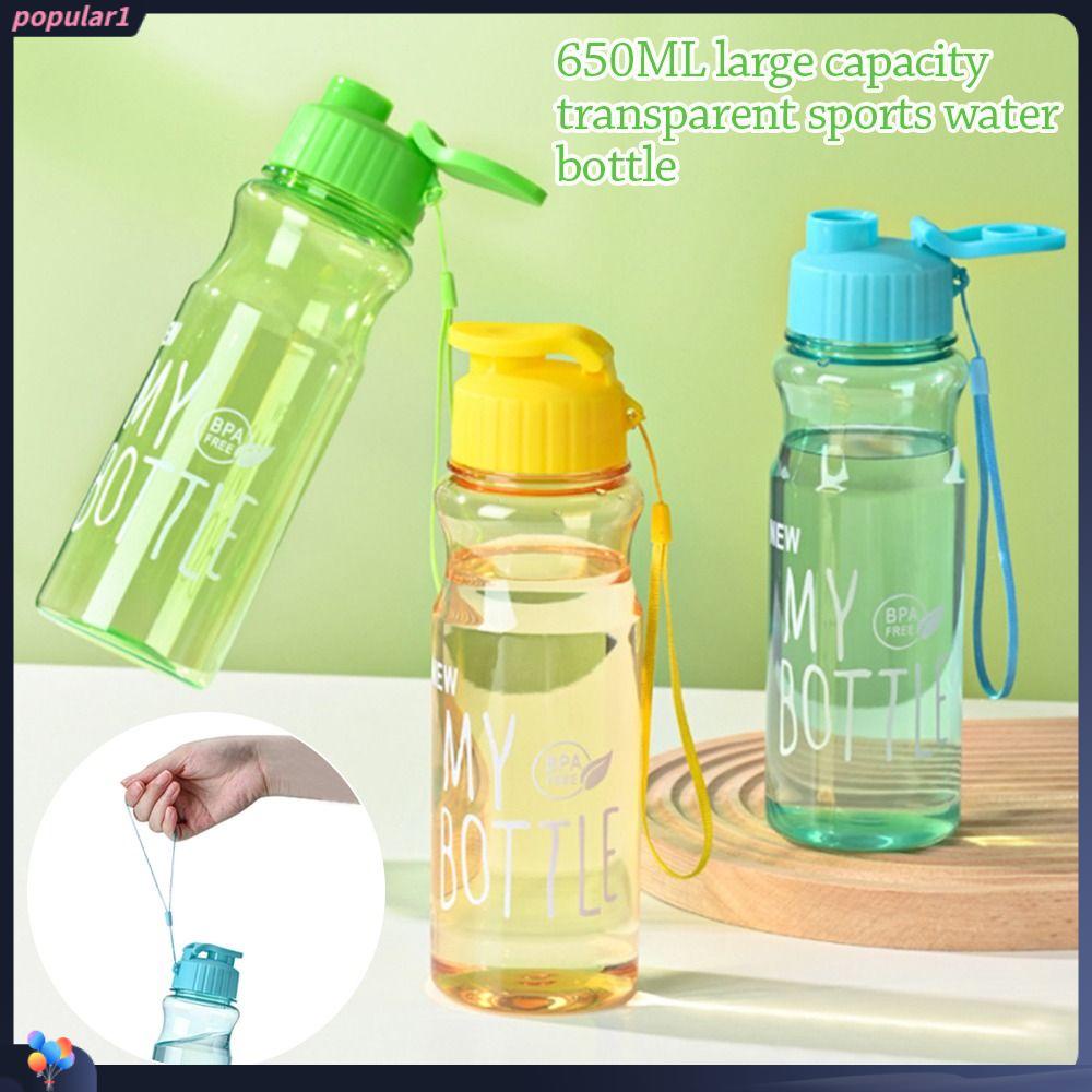 Popular Botol Minum 650ml Portable Sport Plastik Multi Warna