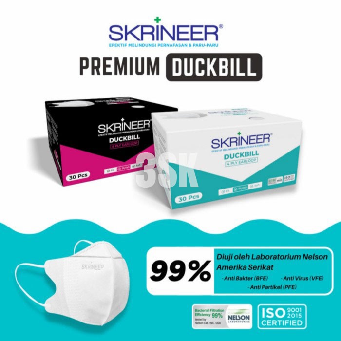 Masker Skrineer Duckbill 4ply Earloop