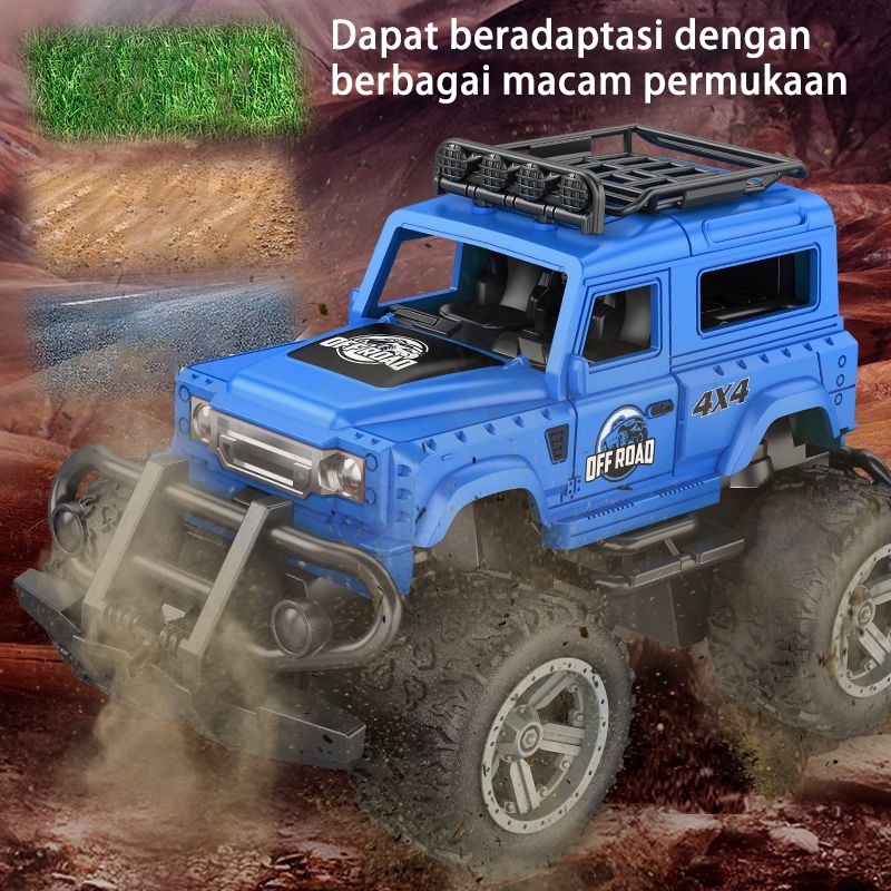 Dapat mengisi daya mobil remote control/mobil remote control offroad jeep/RC Rock Crawler 2WD Powerful