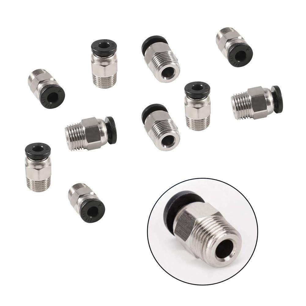 TOP 10pcs PC4-M10 SET Konektor Pneumatik Banyak Digunakan Mudah Dihubungkan Fitting Bowden Tube Coupler Untuk V6 Bowden Extruder