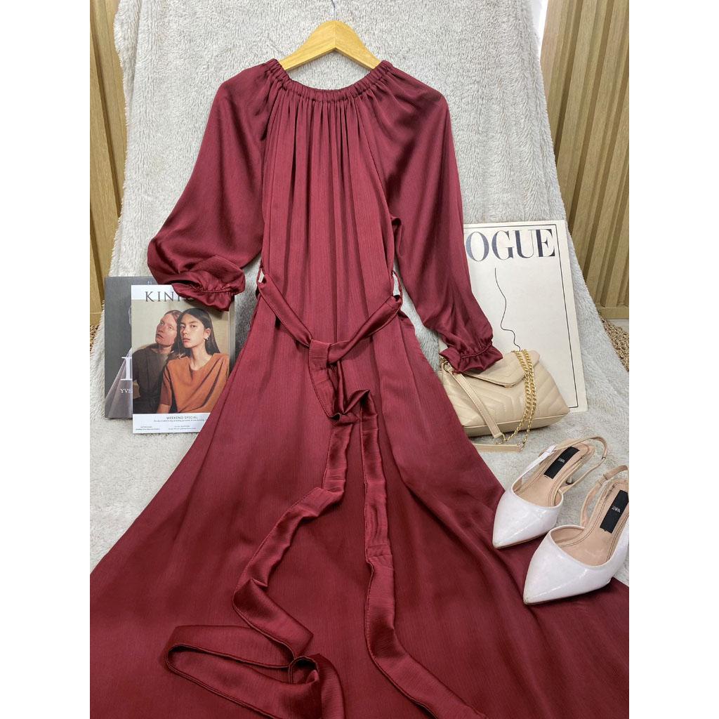 Floren Dress Shimmer Silk: Gaun Glamor dengan Sentuhan Elegan