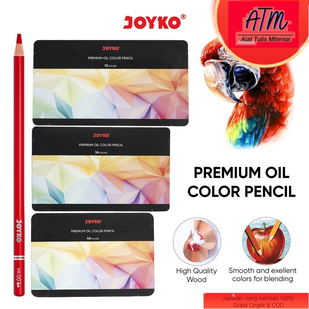 

Premium Oil Color Pencil Pensil Warna Joyko CP-TC126