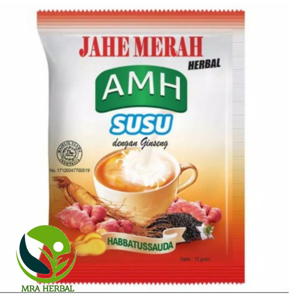 

Jahe Merah AMH Susu Dengan Ginseng Dan Habbatussauda | Per Sachet