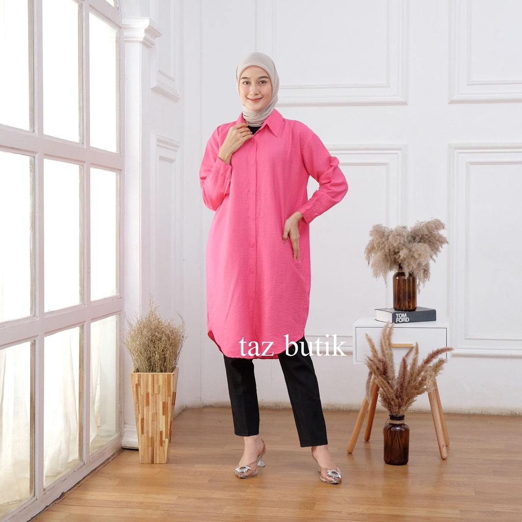Grece Tunik Pololinen -  Long Tunik / Baju Tunik Korea / Korean Outfit Lova