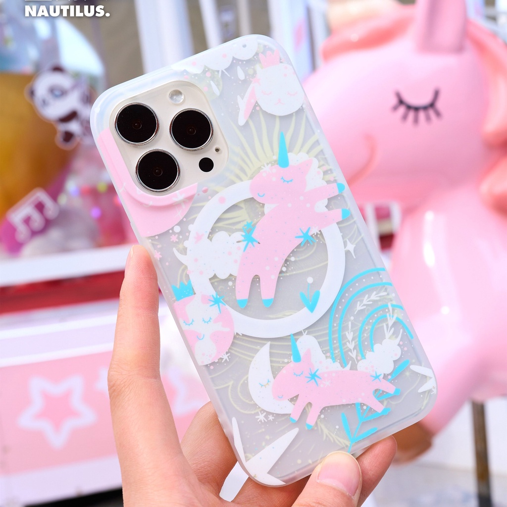 Ins Unicorn Cocok Untuk iPhone 14 Pro Max Casing Ponsel iPhone Double-layer Motif Dicetak Kompatibel Dengan Iphone13 13pro 13prm iPhone 11 11pro 14plus 12Pro Max Shockproof TPU Phone Case