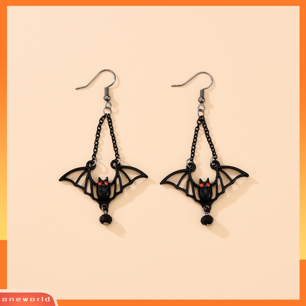 [WOD] Wanita Kreatif Bentuk Kelelawar Eardrop Kait Anting Perhiasan Hadiah Dekorasi Halloween