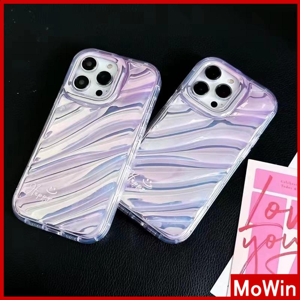 Case iPhone 14 Pro Max iPhone Case Laser Reflektif Bening Phone Case TPU Soft Case Airbag Tahan Guncangan Manis Keren Senyum Sederhana Kompatibel dengan iPhone 13 Pro Max 12 Pro Max 11 Xr X 7