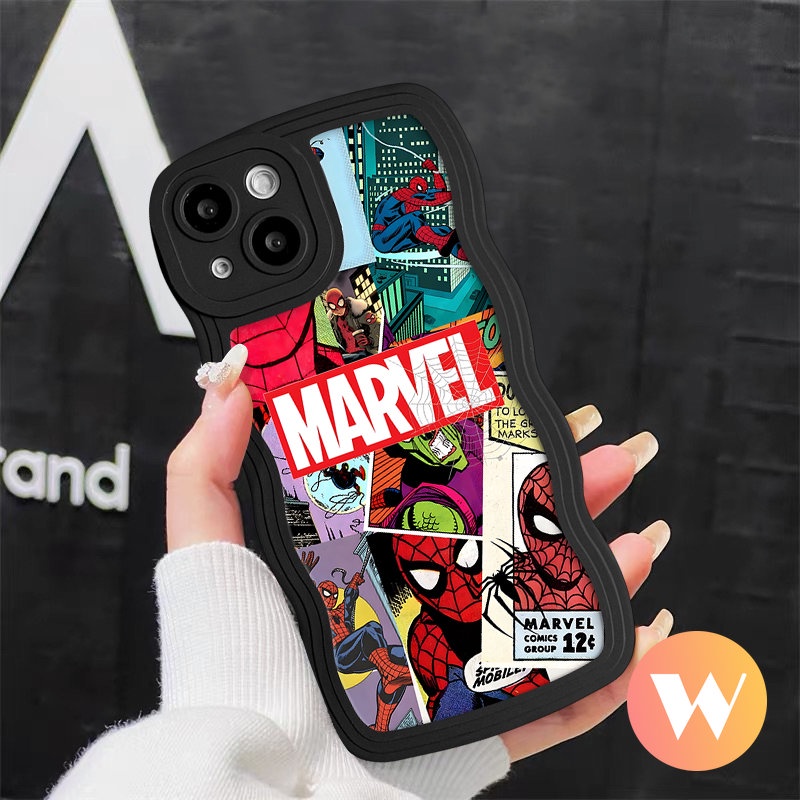 Untuk Redmi9 10C 10 12C 9C A1 10A 9A 9T A1+ Redmi Note 11s 10s 10 8 11 9s 9 11 Pro POCO M3 X3 NFC Pro Mi 11T Pro Wavy Edge Lembut Trendy V.ANS Anime M.ARVEL Graffiti Case