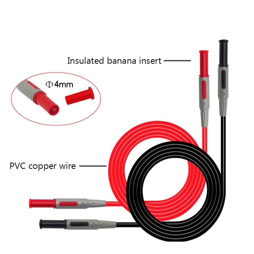 POPULAR Populer 2PCS Multimeter test leads Alat Perbaikan Mobil Peralatan Perbaikan Otomotif Alat Uji Elektronik Probe Tindik Kawat