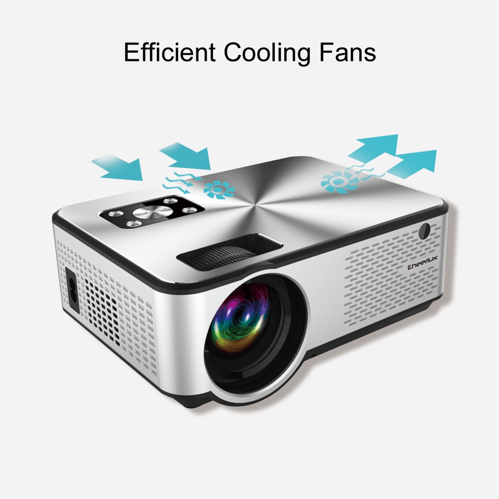 CHEERLUX C9 Dual HDMI TV Tuner - Mini LED Projector 2800 Lumens 1080p