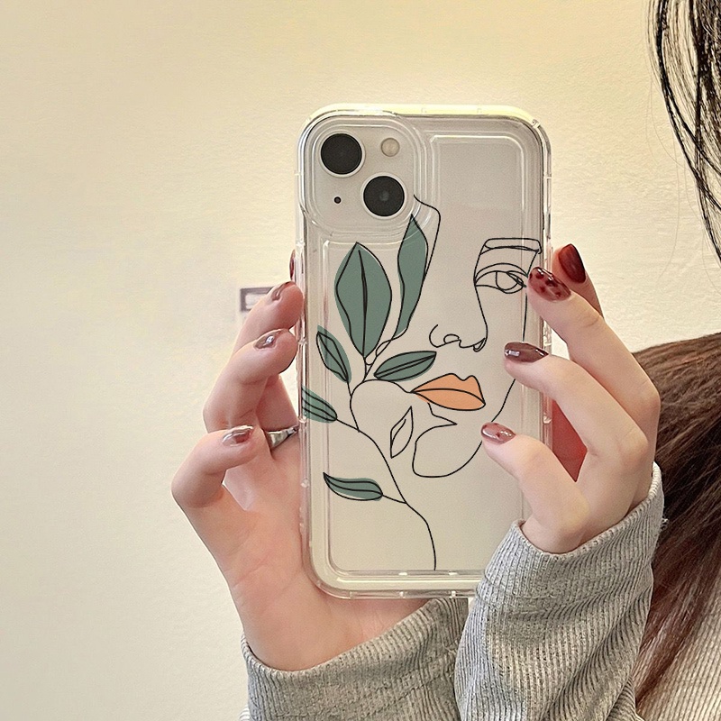 Art Leaves Case Untuk Vivo Y11 Y12 Y15 Y17 Y12S Y12A Y20 Y20S Y21 Y21A Y21G Y21S Y33 Y33S Y33T Y3S Y90 Y91 Y91C Y91i Y95 Y70 Y1S V21 V255G X8 Lite Airbag Shockproof Cover