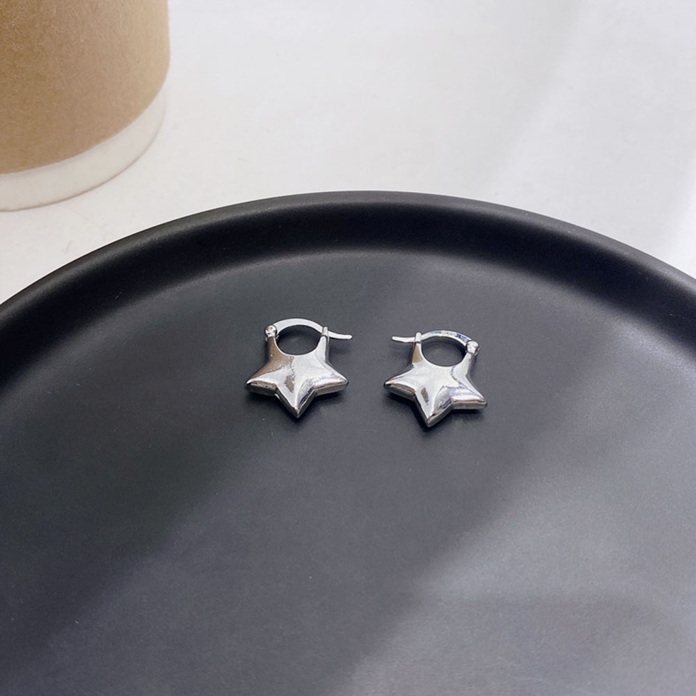 Anting Bintang Korea Wanita Gadis Sederhana Studs Earring Perhiasan Gesper Telinga Unik