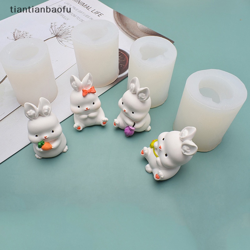 [tiantianbaofu] Lovely Animal Rabbit Bunny Sabun Cetakan Silikon Buatan Tangan Craft Molds Butik