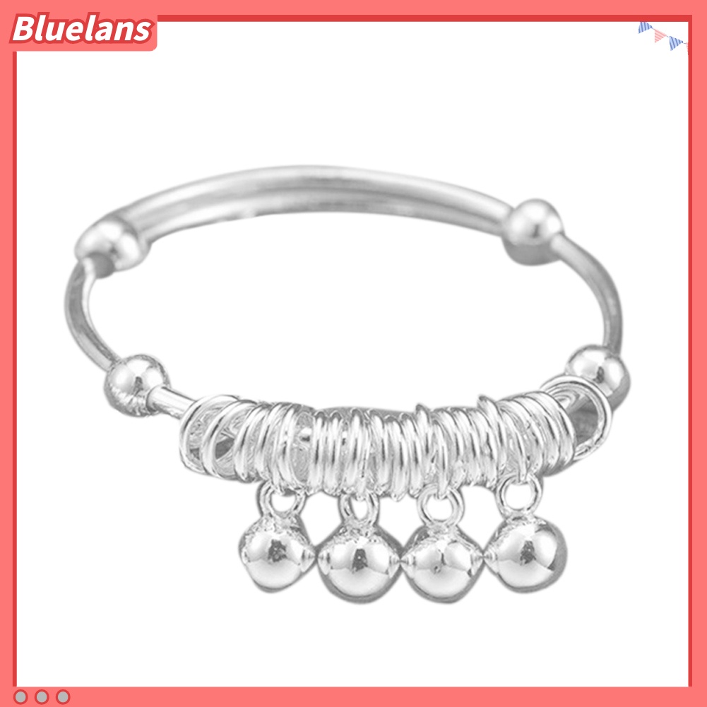 [BLS] Baby Bayi Perak Berlapis Adjustable Bell Bangle Tangan Kaki Gelang Perhiasan Hadiah