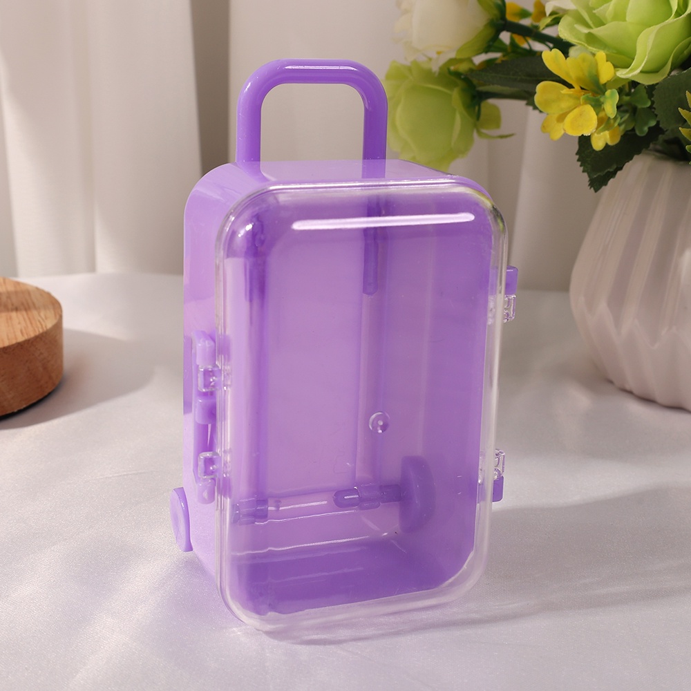 New Creative Mini Trolley Case/ Alat Penyimpanan Kuku Bulu Mata Perhiasan Organizer/ Rolling Travel Koper Candy Box Gift