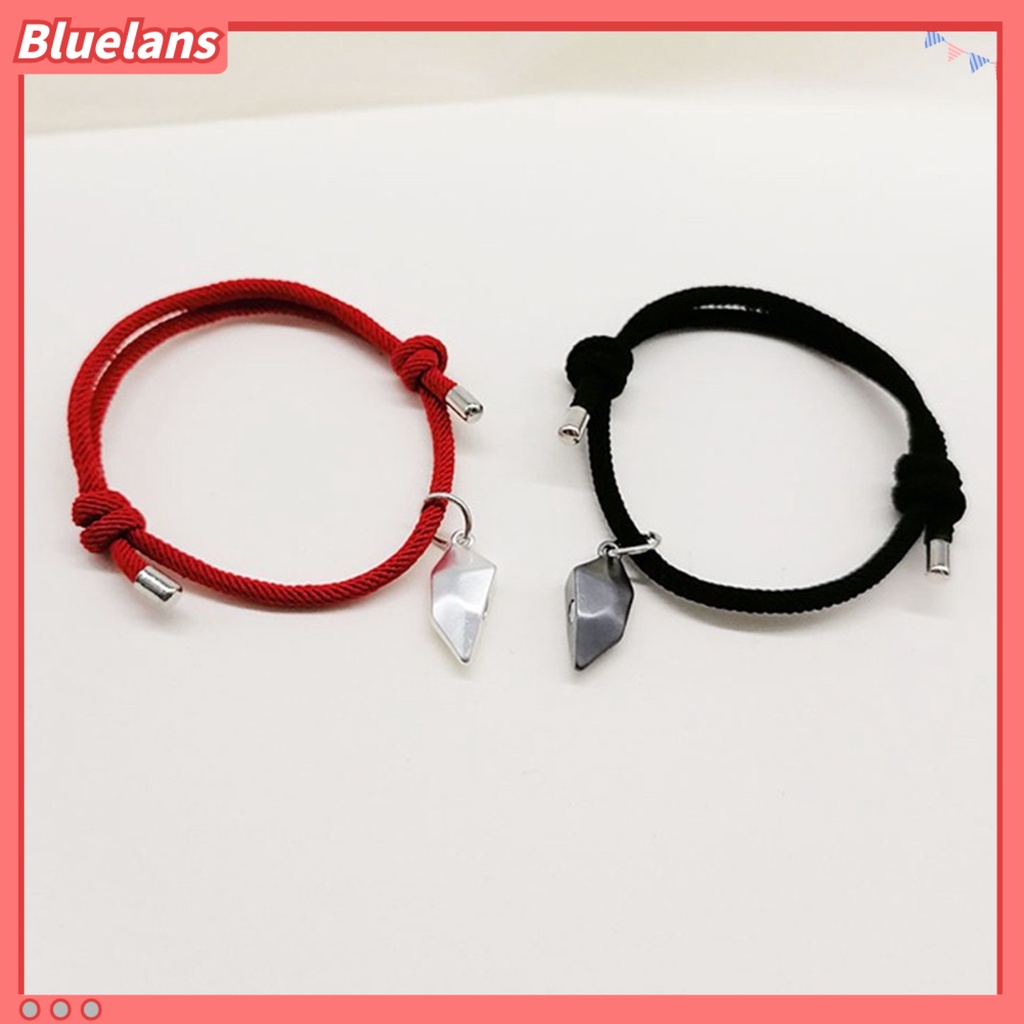 [BLS] 1pasang Gelang Couple ic Cinta Romantis Unisex Bentuk Hati Panjang Yang Dapat Disesuaikan Pria Bracelet Jewelry