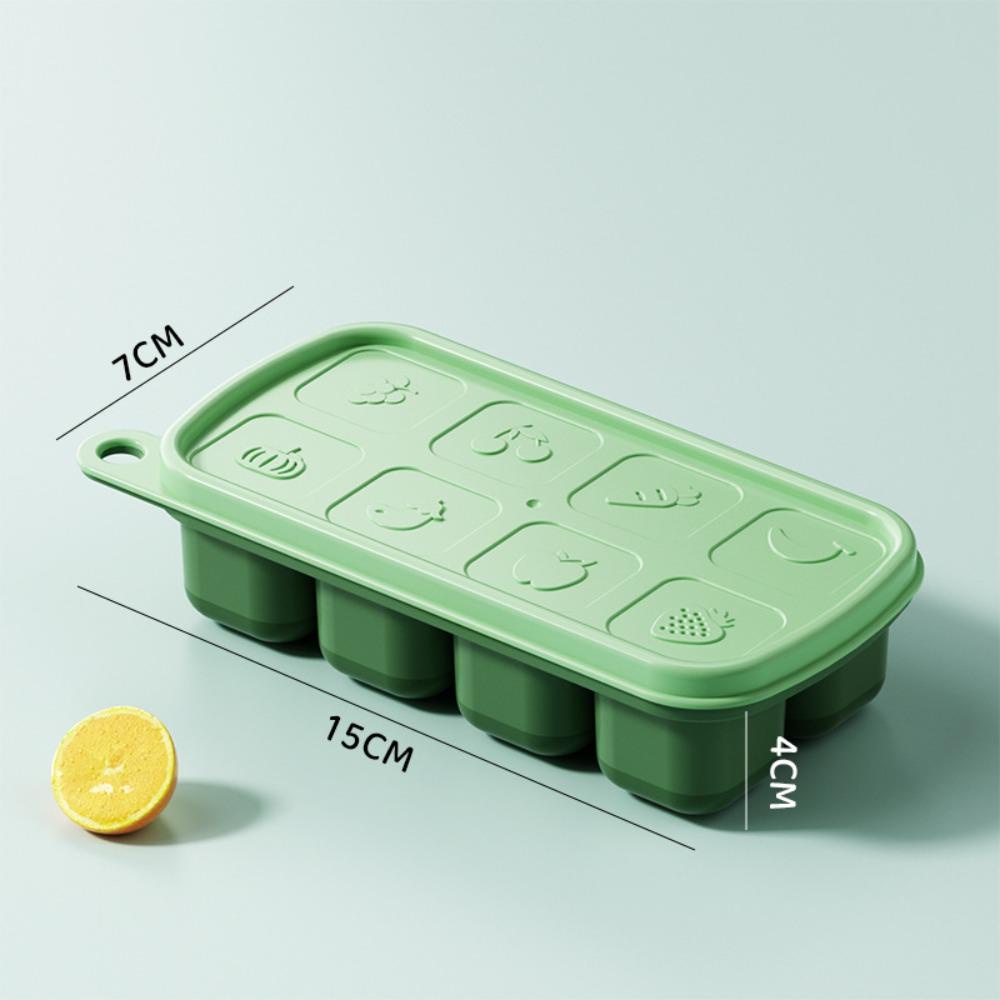 TOP Ice Cube Tray Dengan Tutup Alat Dapur Hoki PP Cetakan Popsicle Box Untuk Freezer