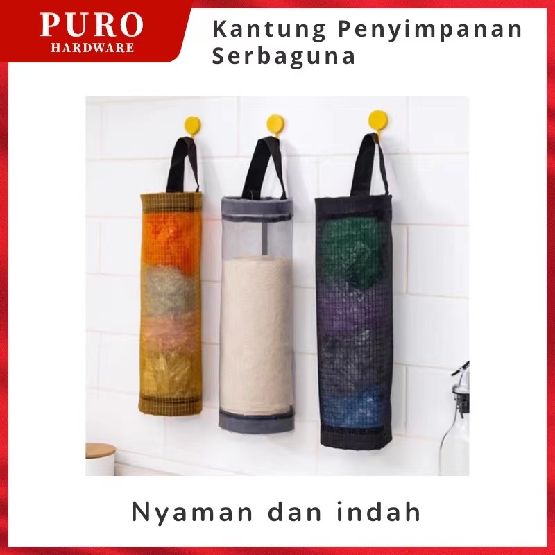 Dispenser Kantong Plastik Sampah Gantung Dinding Tempat Kantong Kresek / Tempat penyimpanan kantong plastik / Kantung penyimpanan serbaguna