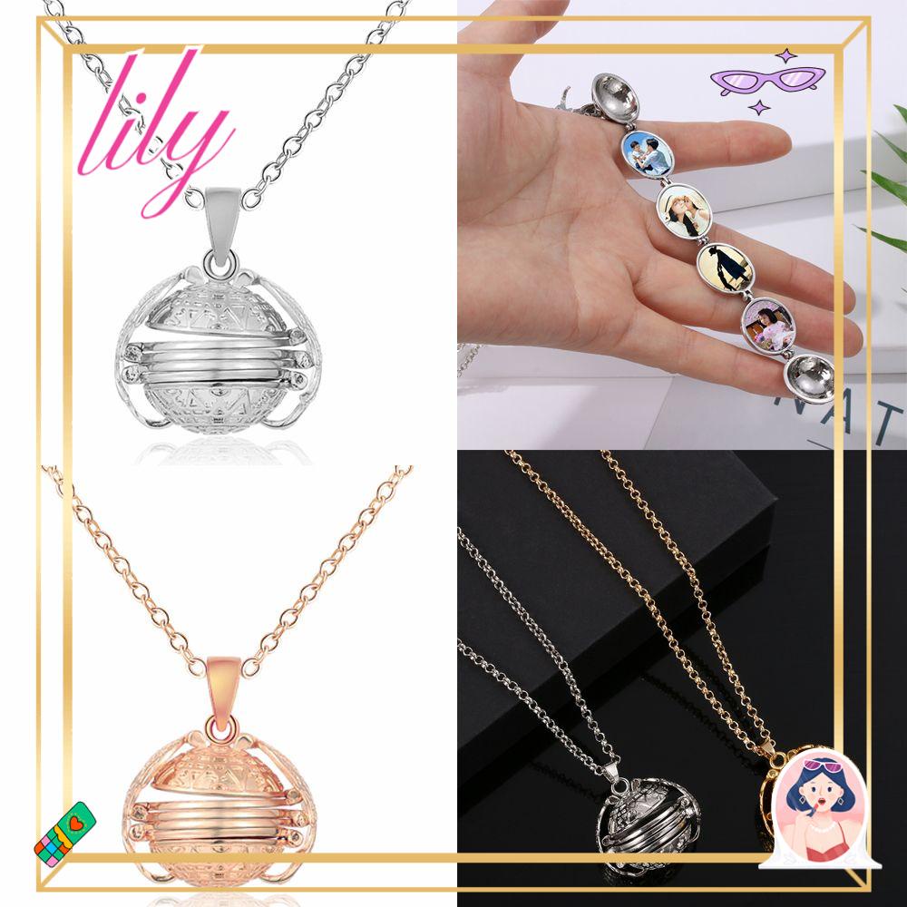 Kalung Liontin Apung LILY Memory Fashion Foto Keluarga Expanding Angel Wings