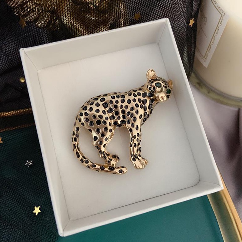 Hbid Vintage Drip Minyak Dicat Leopard Bros Hewan Bros Pin Pakaian Logam Perhiasan Broche Aksesoris Glory