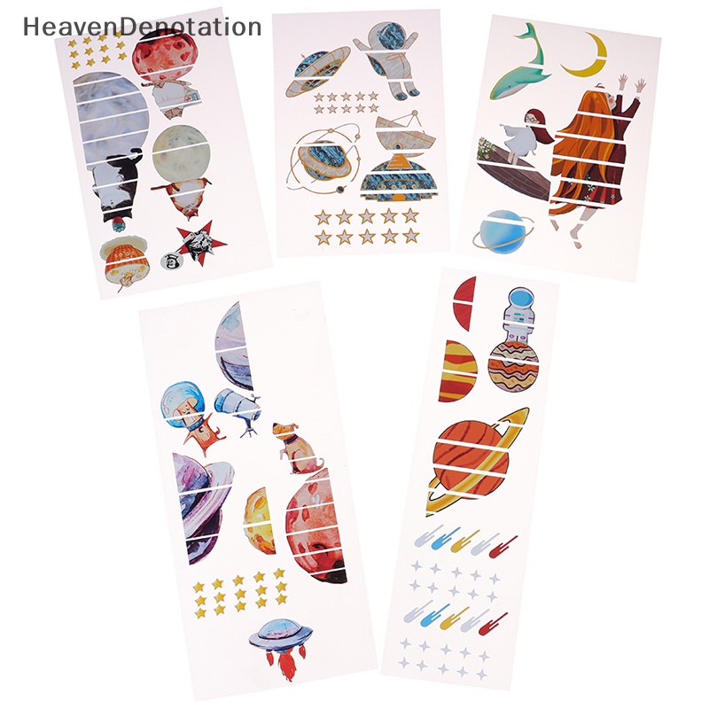 [HeavenDenotation] Space walk Gitar Bass Inlay Sticker Fretboard DIY Penanda Dekorasi  Hdv