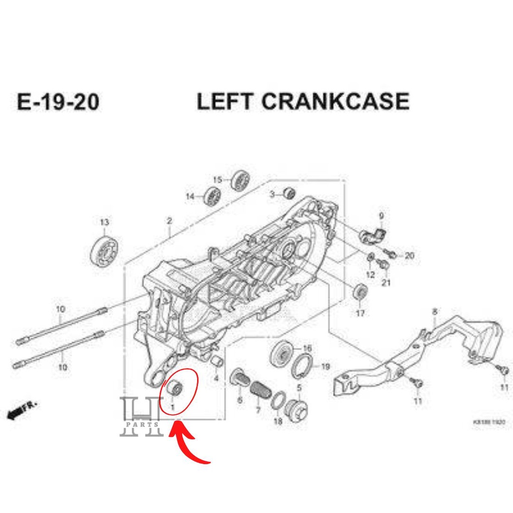 KARET MOUNTING RUBBER BUSH ENGINE HANGER MOTOR MATIK BEAT ESP BEAT POP ESP SCOOPY FI VARIO 125 FI VARIO 125 ESP VARIO 150 ESP 11103-KVB-930 ASLI ORIGINAL AHM HGP HONDA