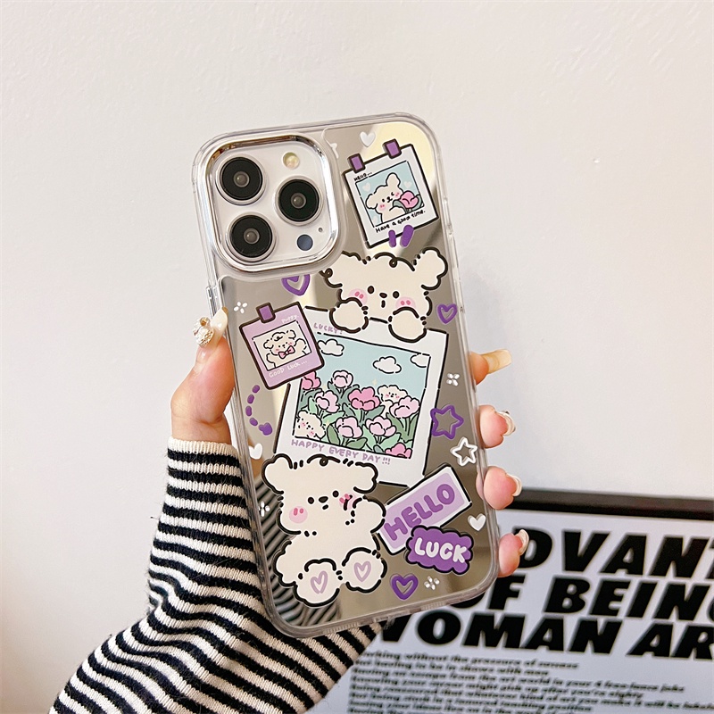 Cocok Untuk Iphone14 Pro Max iPhone Phone Case Permukaan Cermin Kamera Perlindungan Shockproof Kuat Kompatibel Dengan Iphone13 13pro 13prm iPhone 11 7Plus 8Plus Xr XS 12 Pro Max Phone Case
