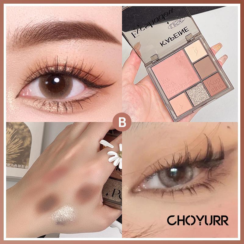 【COD】K'APEINE 3 IN 1 Eyeshadow Palette Gradien Warna Eyeshadow &amp; Blusher &amp; Shadow Eyeshadow Multifungsi -CH