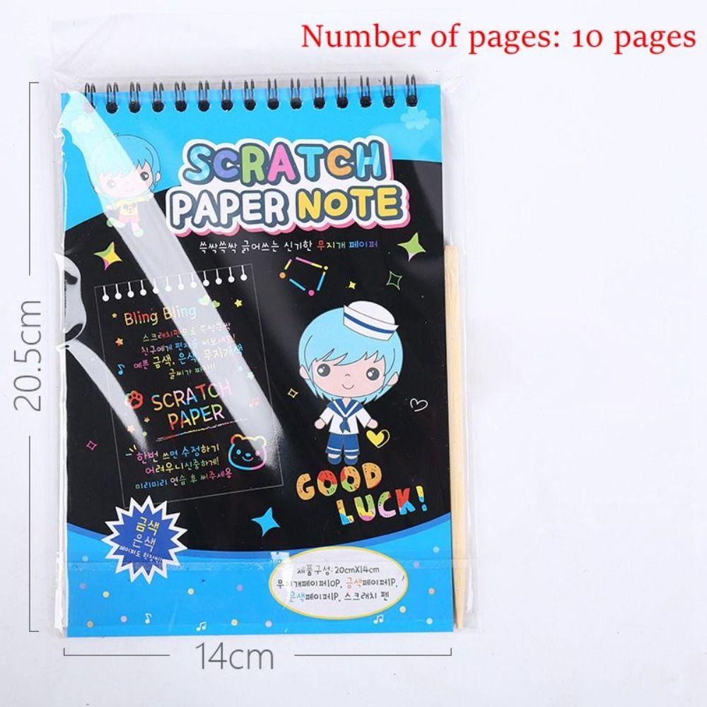 Pineapple Scratch Notebook Coating Drawing Educational Drawing Art Toys Buku Gambar Ajaib Kardus Hitam