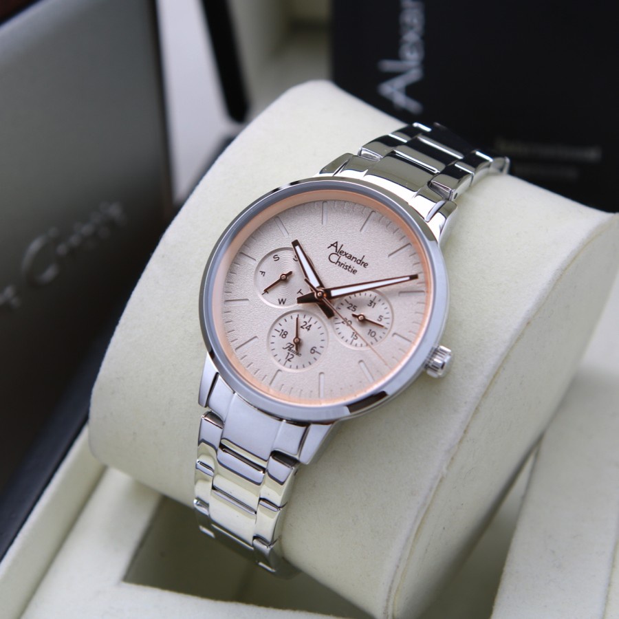 JAM TANGAN WANITA ALEXANDRE CHRISTIE AC 2A58 / AC2A58 RANTAI ORIGINAL GARANSI 1 TAHUN