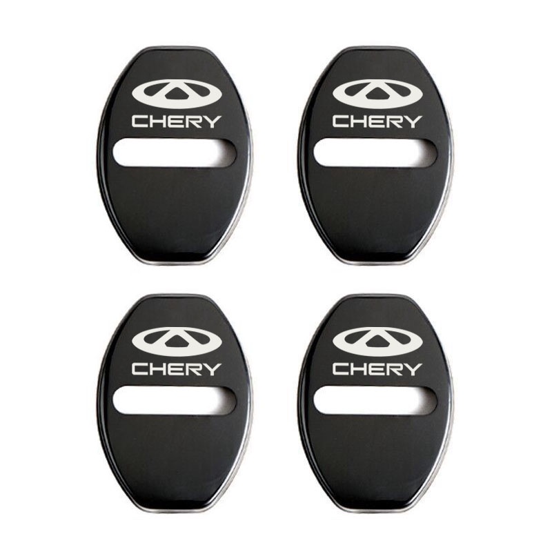 4pcs Logam Penutup Kunci Pintu Mobil Stiker Emblem Decal Untuk Chery Arrizo Tiggo 87 6 4 5x Pro Omoda 5 FX Fulwin Wajah QQ Aksesoris