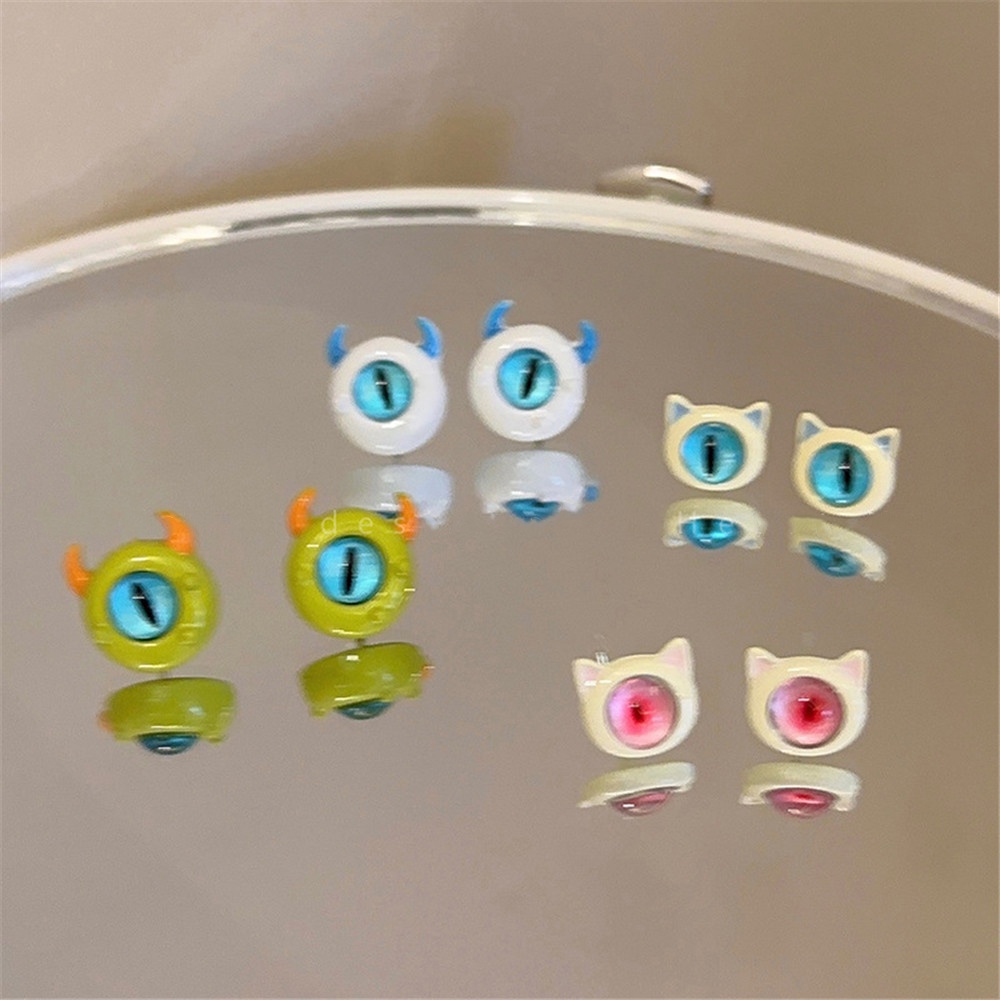 Anting Kartun Anting Monster Bermata Satu Lucu Anak-Anak Menyenangkan Desain Niche Ear Stud CANDY JEWELRY