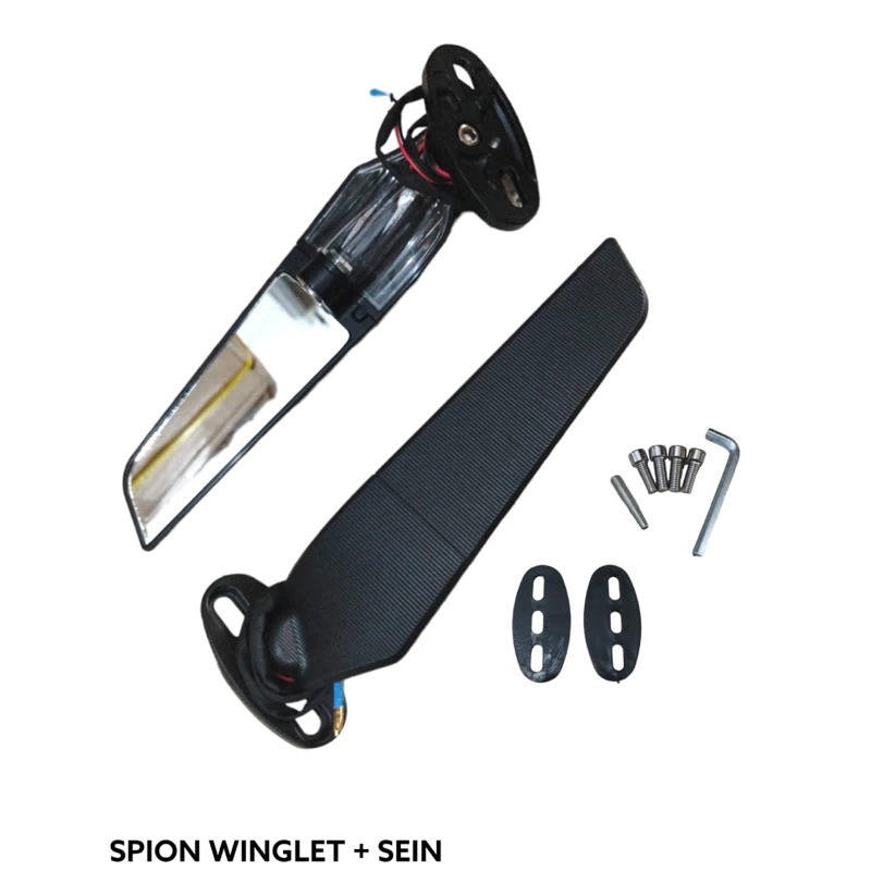 Spion Winglet Sen Akai Racing HOO83-2 Universal Buat Cbr ,R15 ,Ninja ,Gsx ,Nmax ,Pcx ,Lexi ,Adv ,R25 Dan Motor Fairings Lainnya [king diamond89]